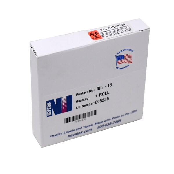 Label, Biohazard - 10% Formalin 1/2" x 1-1/2"
